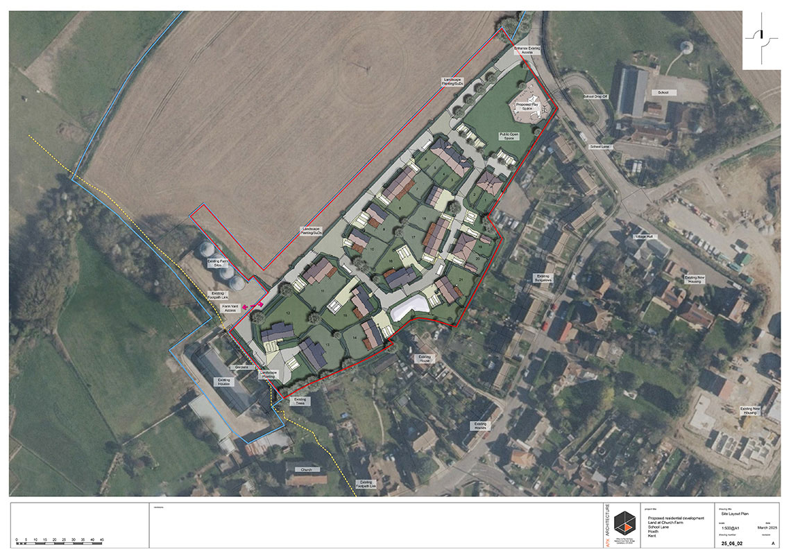 Plan for Land at Church Farm, Hoath
