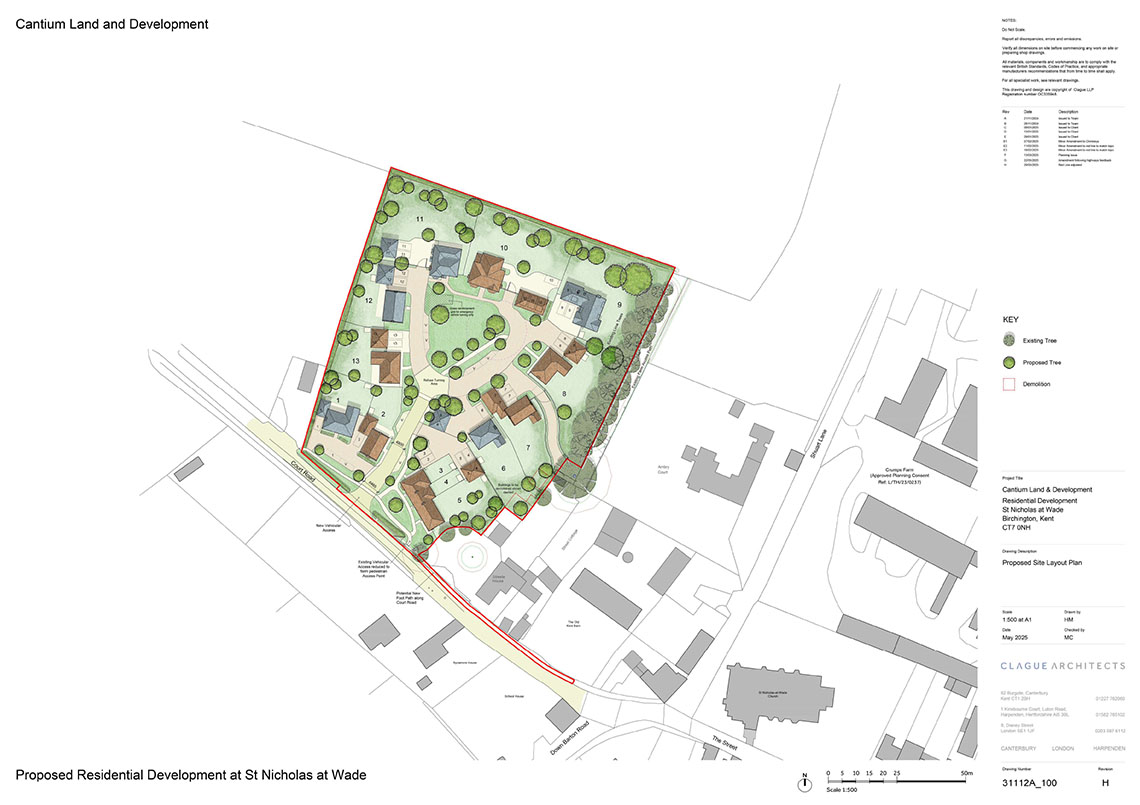 Court Road, St Nicholas at Wade - Detail